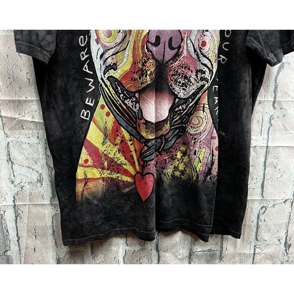 The Mountain 2013 Be Beware Pit Bulls Tie Dyed Mens T-Shirt Size XL 100% Cotton - Picture 5 of 7